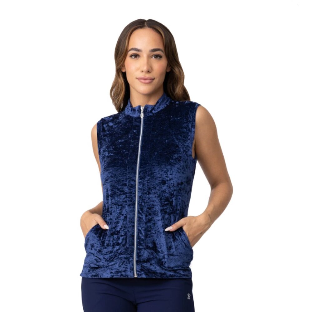 Sofibella Crushed Velvet Womens Golf Vest